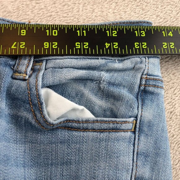 American Eagle Womens Jeans Size 2 Slim Straight Jeggings Distressed Blue Denim - Picture 7 of 15